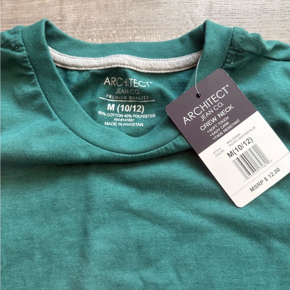 Architect Boys M(10/12) Green Crew Neck T-Shirt - Picture 4 of 4